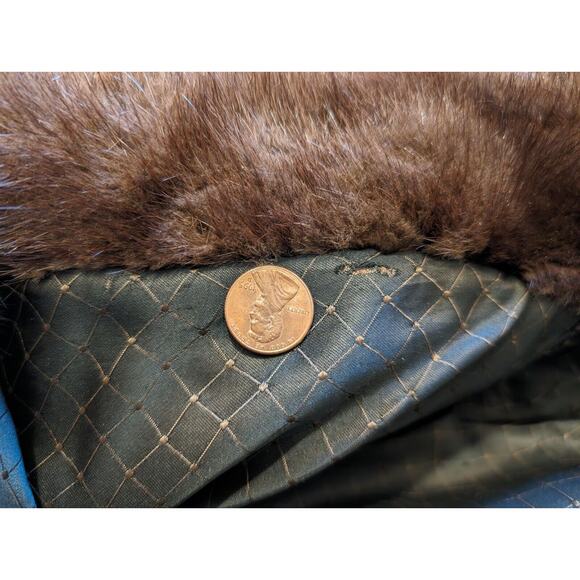 Vintage Mink Coat Balenciaga Full Length Long Brown Misses Size Large - Picture 12 of 15